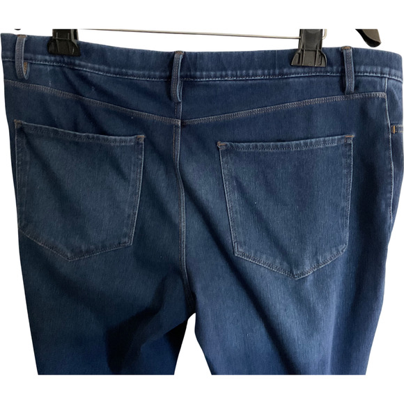 Lee PlatinumLabel Womens XL Blue Legging Pants Easy Fit Dark Elastic Waist - Picture 11 of 11